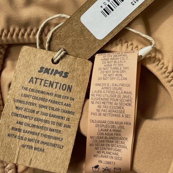 SKIMS Swim Tank Monokini Ochre Womens Small - Picture 11 of 14